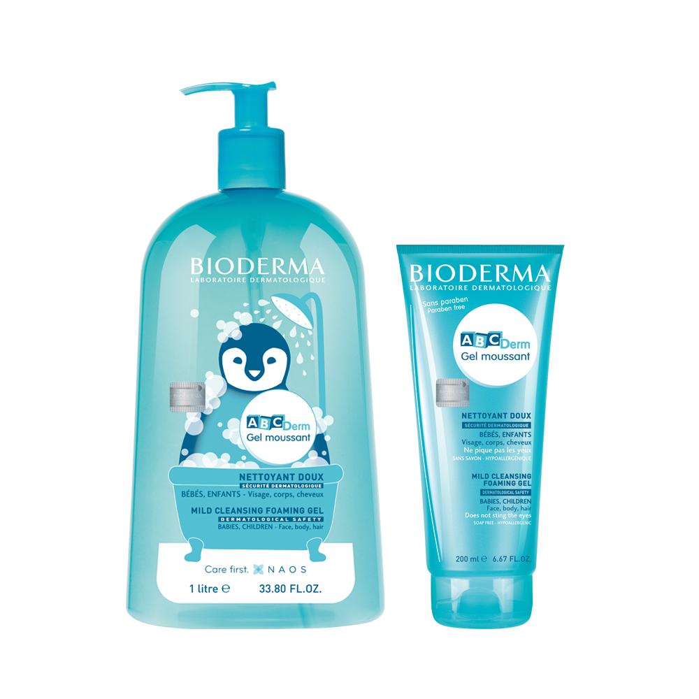[Bioderma] ABCDerm Gentle Cleansing Gel 1L (Baby Cleanser + 200ml Gift)