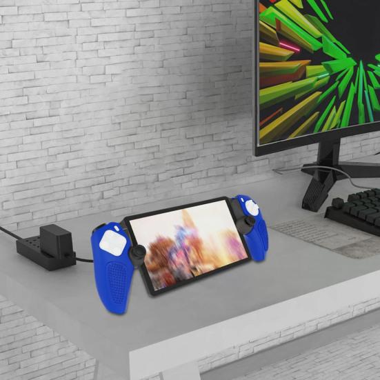 1 par handkontrollskydd Silikon Delat Skyddande Hölje Handkontrollhud för PS5 Mjuk Handhållen Spelkonsolväska för PlayStation Portal