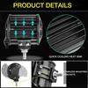 4 Inch 60W Work Light Spot Flood Offroad Car Lights Bar with Universal Trailer Tow Hitch Mount Bracket for Pickup Truck Van