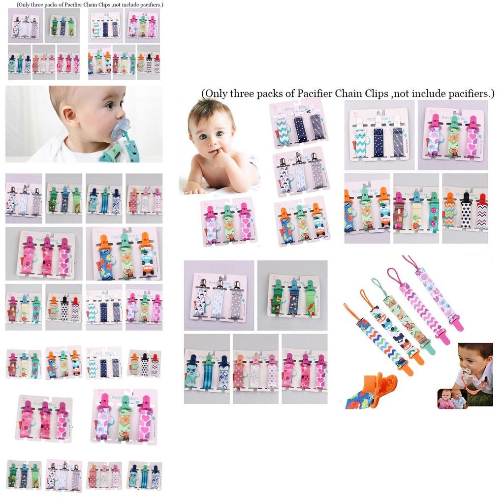 Ins Style Verdicktes Baby Schnullerketten Set, 3er-Pack mit Beißspielzeug