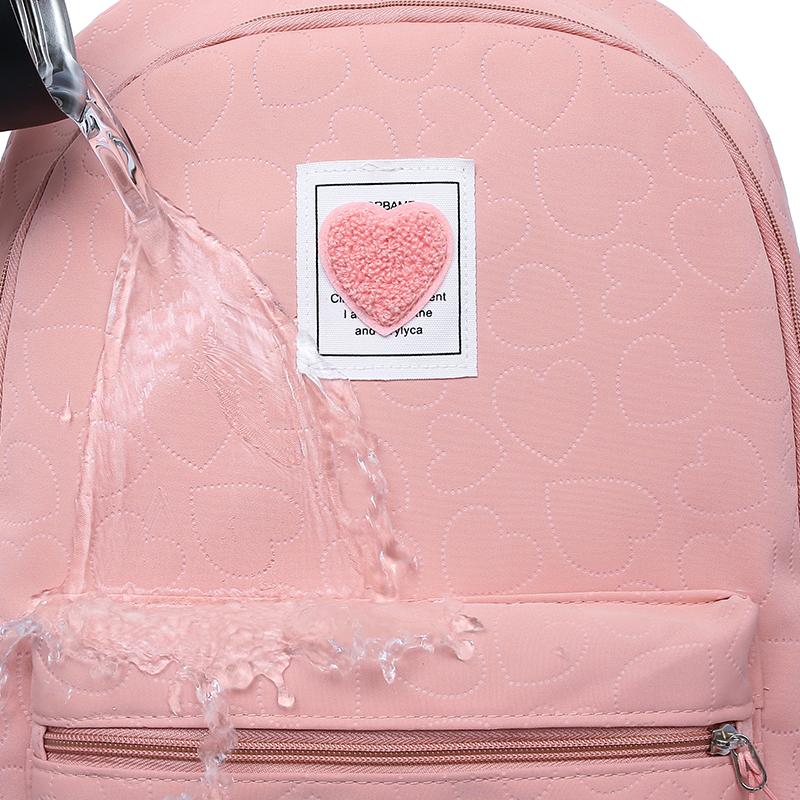 Student Schoolbag Large Capacity Female Backpack Solid Color Travel Backpack