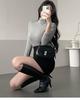 Korean Dongdaemun Cashmere Slim-Fit Turtleneck Top - Women's Autumn/Winter Versatile Long-Sleeve Base Layer