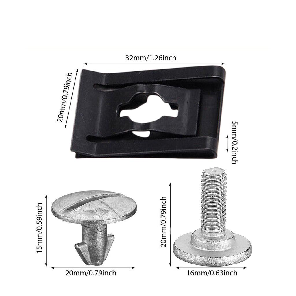 14 Stück Motor Spritzschutz Hardware Schraubensatz Untere Motorabdeckung Stift Schraube Einfache Installation für Honda Civic Accord