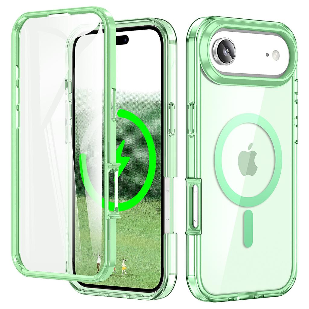 For iPhone Air Case Compatible with MagSafe PC+TPU Clear Phone Cover with PET Screen Film