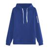 Women's Fashion Oversized Long-Sleeve Zipper Drawstring Solid Color Hooded Sweatshirt