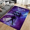 Aquarius Zodiac Space Theme suitable as a non-slip mat for the living room or bedroom sofa