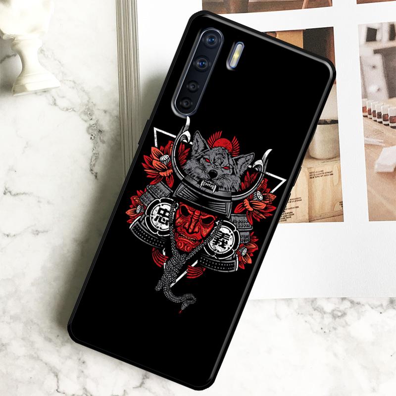 Samurai Japan Case For Oppo A98 A78 A18 A38 A58 A40 A60 A80 A16 A76 A96 A17 A77 A74 A94 A54 A57S A15 Cover