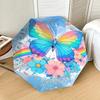 1pc Butterfly Rainbow Pattern Umbrella Design Automatic Opening and Closing Umbrella, High-quality Travel Umbrella,  C1128261