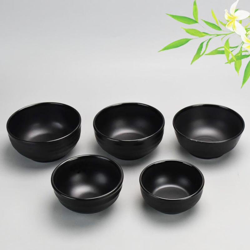 Dajujiang A5 Black Frosted Melamine Restaurant Bowl