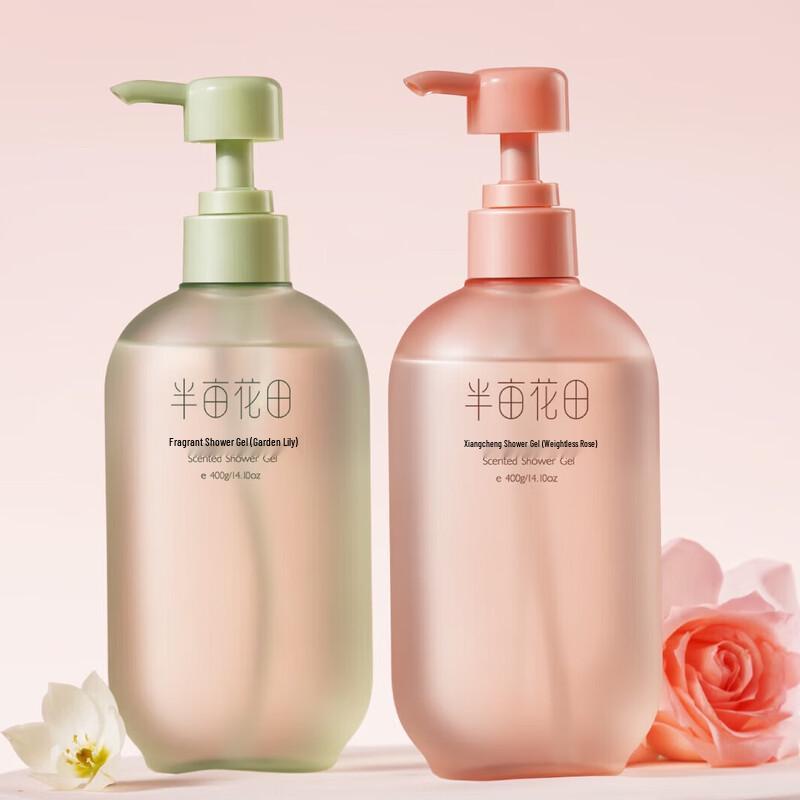 Цветочный луг Half Acre Роза и Жасмин Дуэт гелей для душа