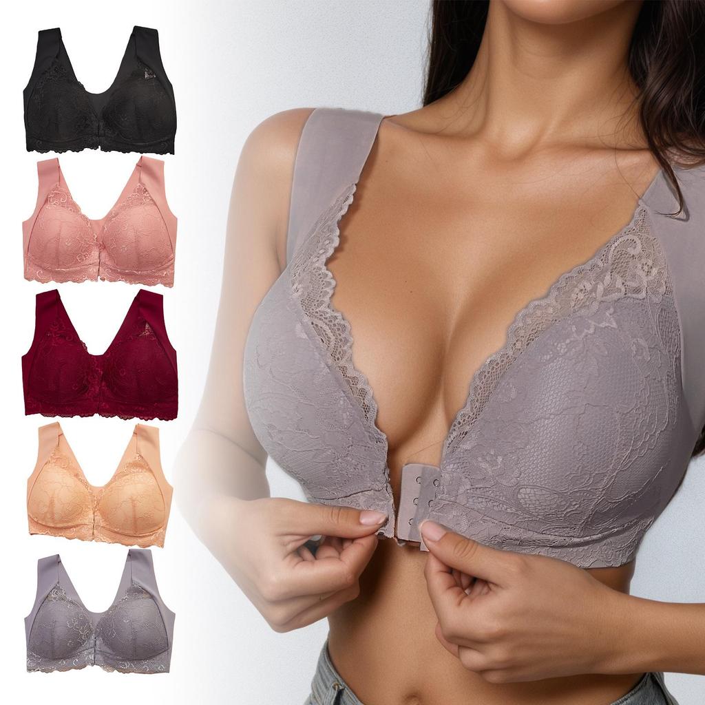 Zeriluna Front-Closure Push-up Bra: Fashionable, Sexy, Comfortable, and Breathable Underwear.