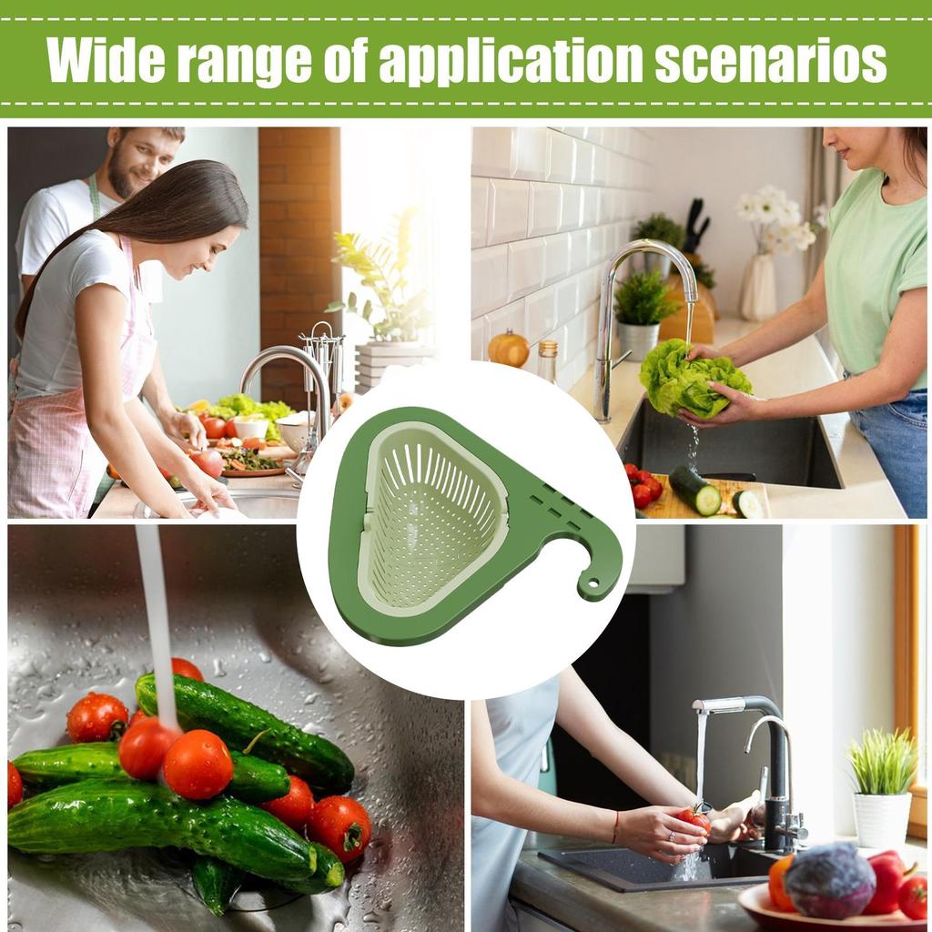 Sink Strainer Basket Corner Food Catcher Kitchen Faucet Strainer Basket For Vegetables Fruits Bar Home Food Prep Cooking Washing