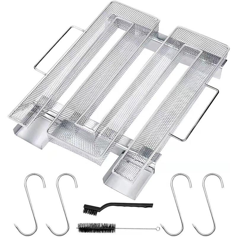 Rechteckiger Barbecue-Grill Kaltrauchgenerator - Runde 304 Edelstahl Räucherbox