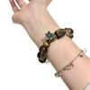 Natural Crystal Jade Beaded Bracelet Retro Minimalist Jewelry Men Women Daily Wear Gift