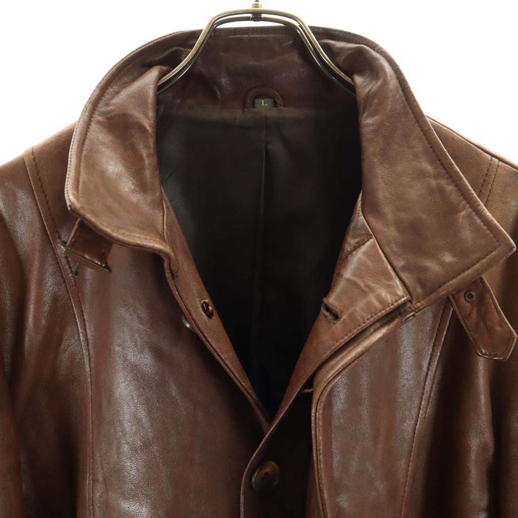 WIND ARMOR leather jacket L Brown Men's Used