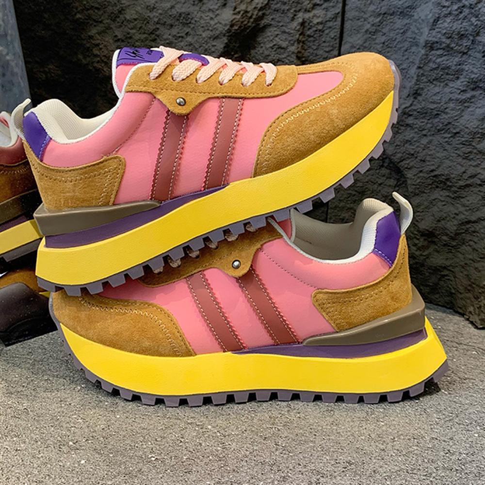 Pantofi casual pentru femei Pantofi de vară Pantofi sport cu șireturi, respirabili, pentru femei, cu platformă, pantofi de designer de lux