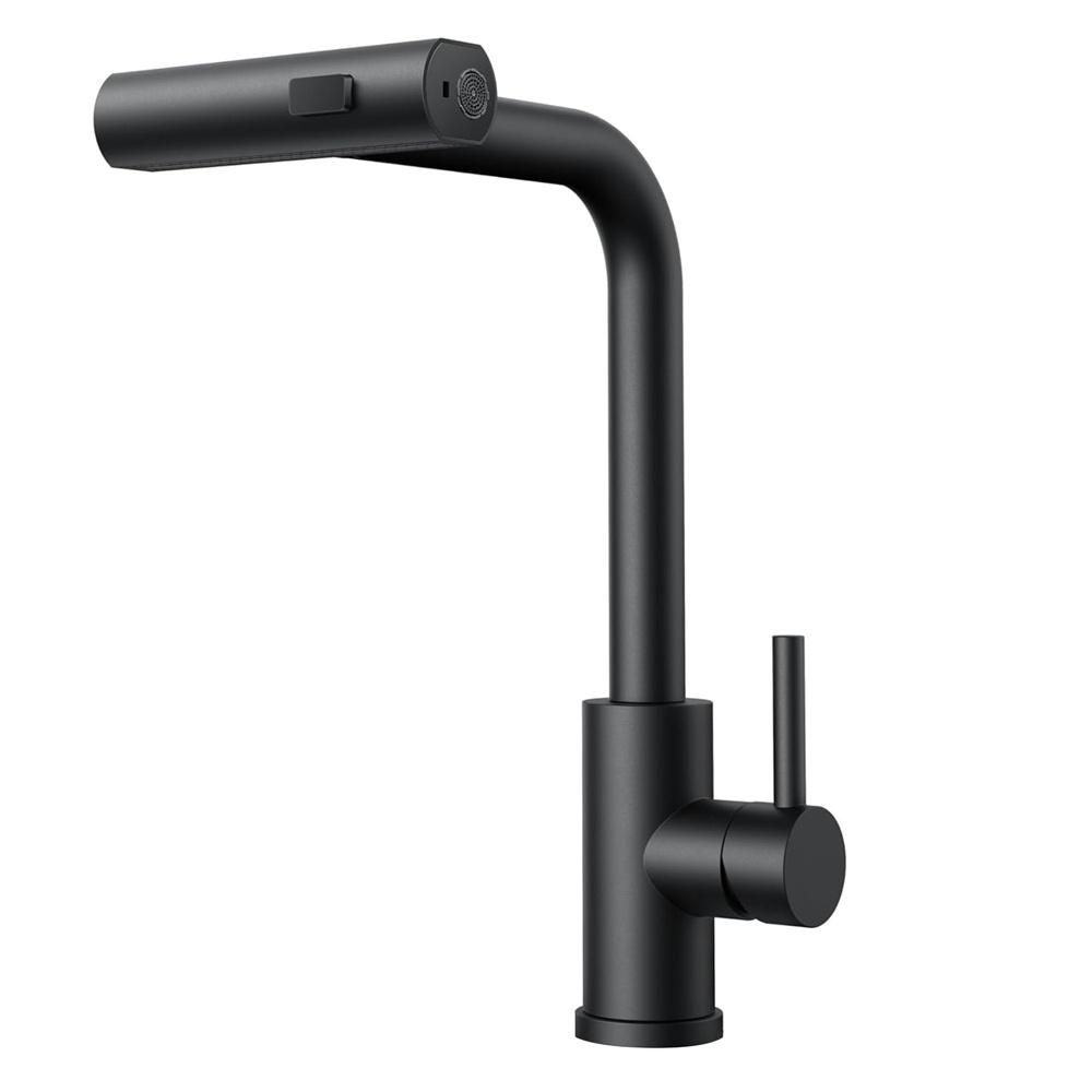 304 StainlessKitchen Faucet Pull Out Rotation Waterfall Stream Sprayer Brushed High Efficiency Cleaning Sink Steel Tap Accessory