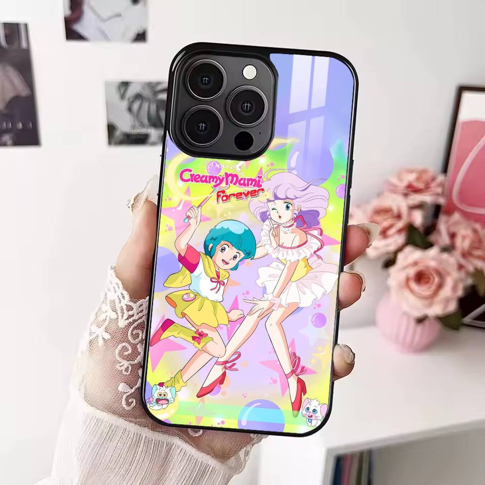 Magical Angel Creamy M-Mami Phone Case For iPhone 17 16 15 14 13 12 Pro Max Plus for Magsafe Mirror Wireless Magnetic Cover