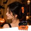 Cute Animal Pumpkin Shark Clip Strong Hold Black Cat Hair Claw Halloween Hair Claw  Daily Styling