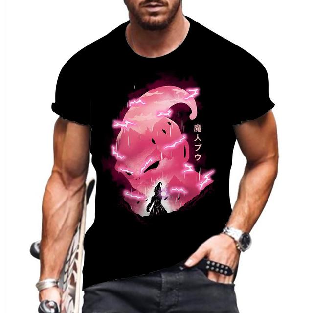Baibao QIQI Zomer Nieuw Majin Buu Heren T-shirt Harajuku Stijl Dragon Ball Z Tops Vegeta Heren Essentials Oversized S-5XL Y2k T-shirts M