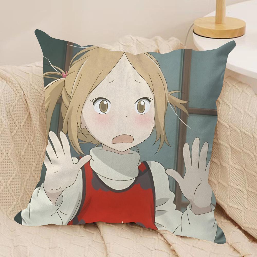 Bunny Drop Anime Cushion Cover Soft Plush Fabric Double-Sided Printed Sofa Cushion Cover for All Seasons Home Decor Gift