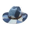 Fashion Design Sense, Color Matching, Old Jazz Hat, Retro Western Cowboy Top Hat, Stage Catwalk Concave Stage Hat