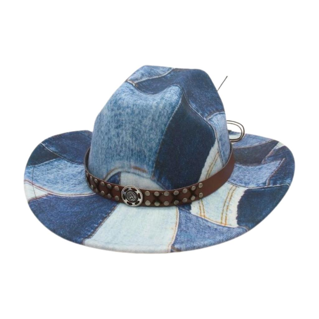 Fashion Design Sense, Color Matching, Old Jazz Hat, Retro Western Cowboy Top Hat, Stage Catwalk Concave Stage Hat