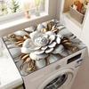 1 Stück Gummi-Trockenmatte mit 3D-Metallblumen-Aufdruck für Café, Restaurant, Küche, Teppich, Geschirr, Langlebige Kieselgur-Tischmatte, Haustiermatte, Kaffeegeschirr