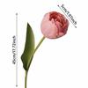 Multicolor Tulip Artificial Flower Silk Petals Green Leaf Simulation Tulip Flower Photo Props Fake Flower Floral Arrangement