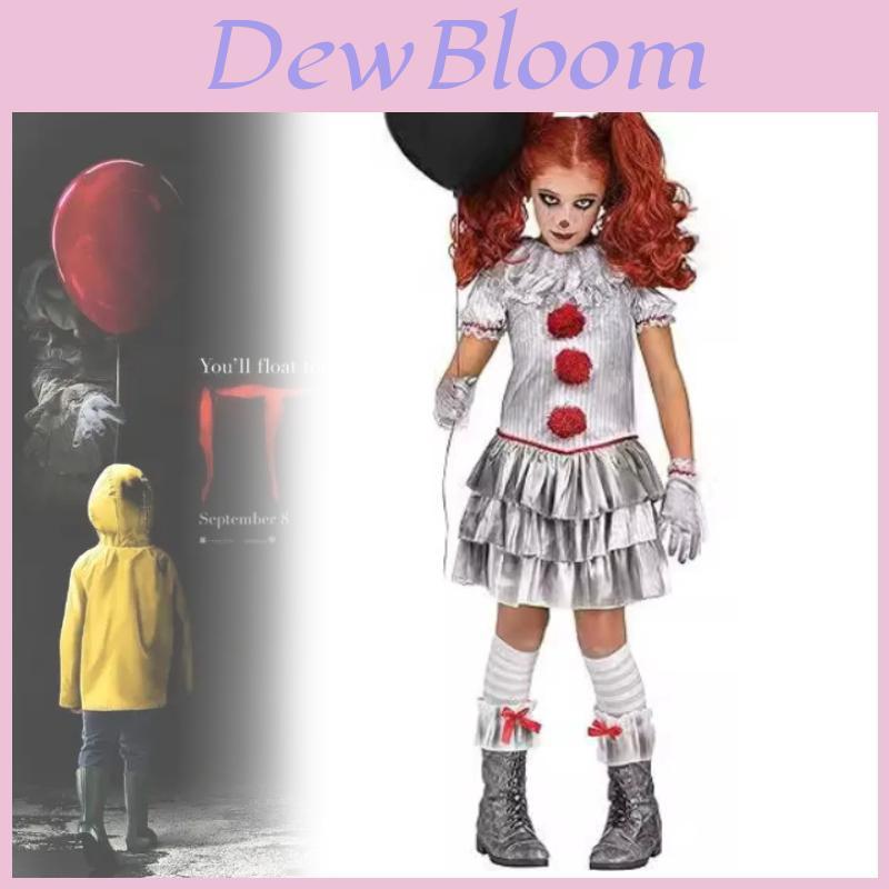 Costume di Halloween da Clown It per Giochi di Ruolo Set Bambini Vestito per Gioco di Ruolo
