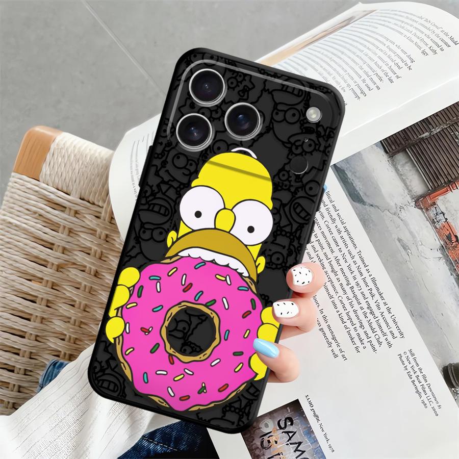 Phone Case for Apple iPhone 17 Pro Max XR XS MAX 15 Pro 7 8 12 14 11 13 Air 16 Funda Phone Cover S-simpsons Donut