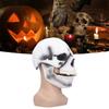 Halloween Scary Skull Mask Adult Full Head Latex Skull Helmet Glowing Eyes with Moving Chin