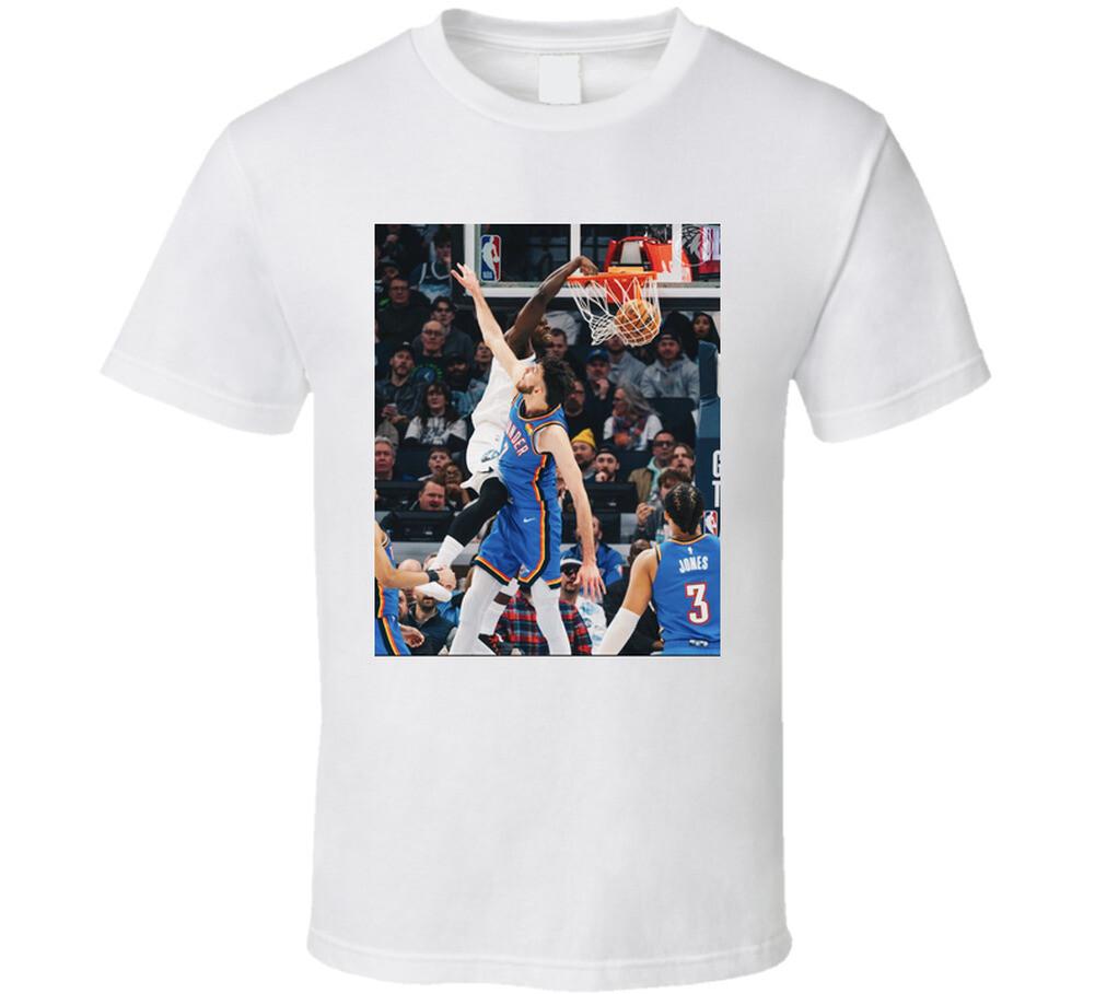 New Anthony Edwards Dunks On Chet Holmgren T Shirt XXXXL