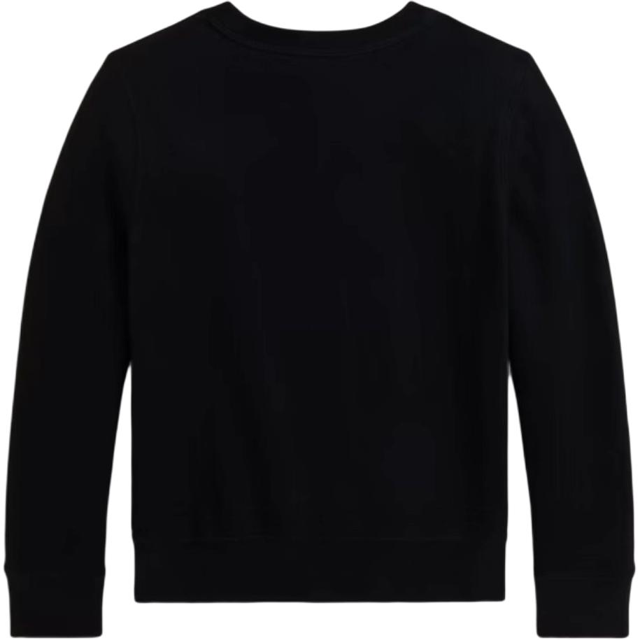 Polo Ralph Lauren Sweatshirt FW24 Solid Color Small Pony Embroidery Crew Neck Pullover Long Sleeve Kids Sweatshirts Black 313844839-013