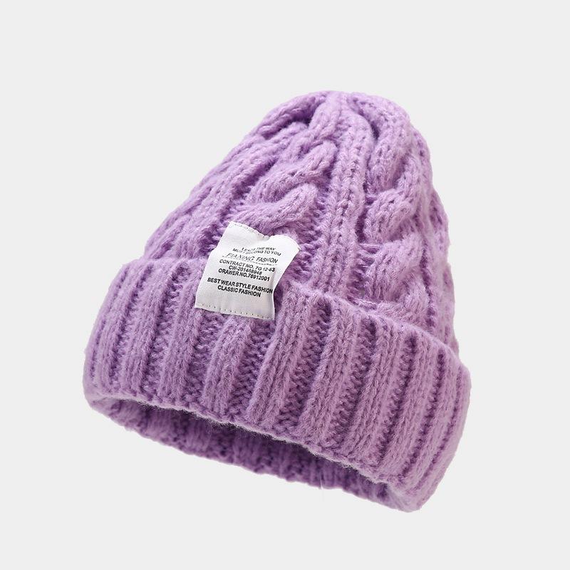 Hat Autumn and Winter Fashion Korean Version Knitted Hat Stacked Big Head Big Brim Wool Hat Versatile Face Small Warm Cold Hat