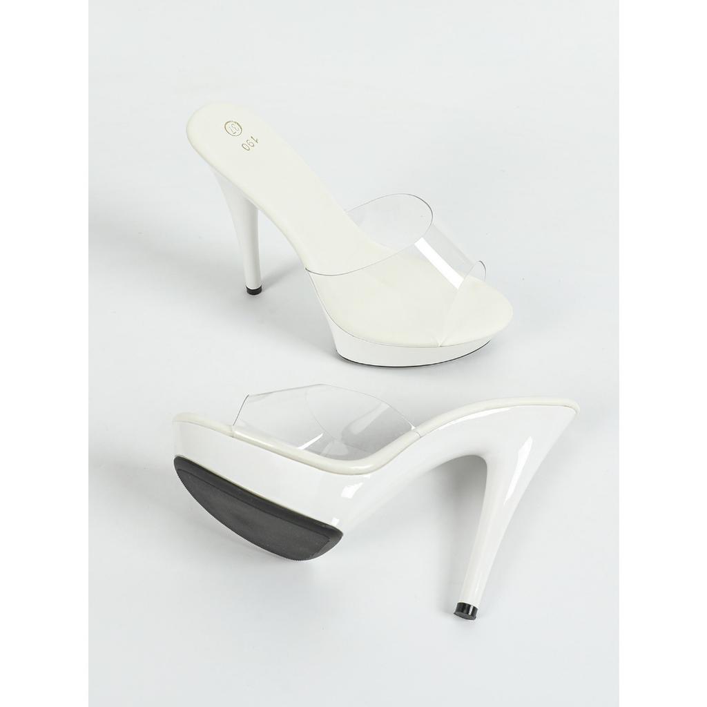 Dam Catwalk Artifact Modell 15cm Stilettklackar, Sexig Svart, Vattentäta Platå Högklackar