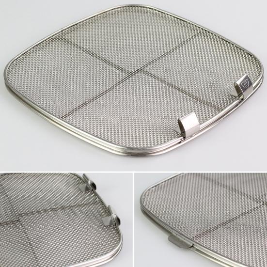 Splatter Shield Food Grade Splashproof Anti-oil Non-stick Reusable Replacement Parts Stainless Steel Splatter Screen Indoor Grill Accessories