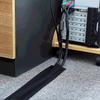 Floor Cable Cover, Black Flexible Reusable Grip Cable Protector Cord Cover Protect Cords Cable Hider - DD