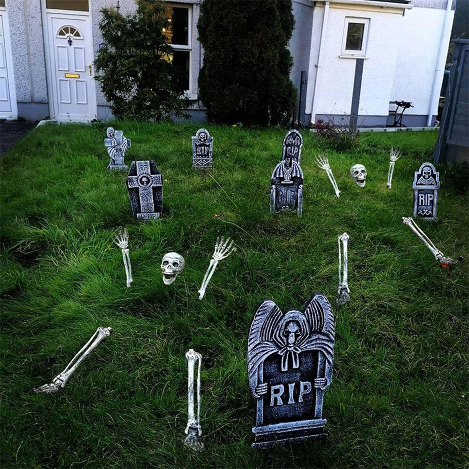 

Realistic Skeleton Stakes, Creepy Arms and Legs Decorative Lawn Stakes Graveyard Decor for Backyard