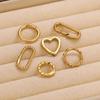 1Pcs Stainless Steel Clasps Gold Geometry Heart Round Ring Lobster Clasp Hook Connectors Diy Jewelry Making Supplies Accessories