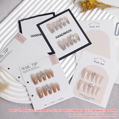 10Pcs Nail Display Cardboard Fake Nails Card Handmade For Press On Nails Photographprops Manicure Sample Display Salon