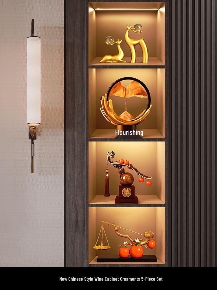 Chinese-Style Persimmon Gourd Ornament for Home Décor, Moving, and Housewarming Gifts