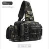 Luya Tasche, Bauchtasche, Schulterrucksack, Umhängetasche, Angelrutentasche, Köderbox, Angeltasche, Camouflage Angeltasche mit großem Fassungsvermögen.
