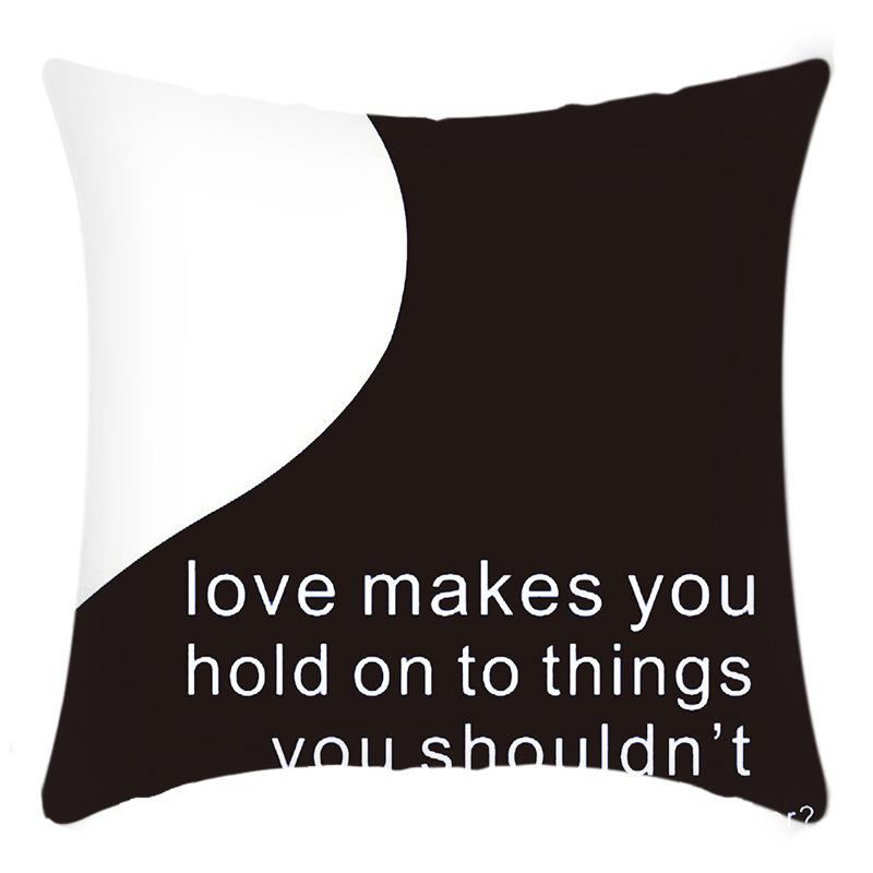 New Pillowcases Love Series Printed Pillowcase Love Letters Pillow Home Sofa