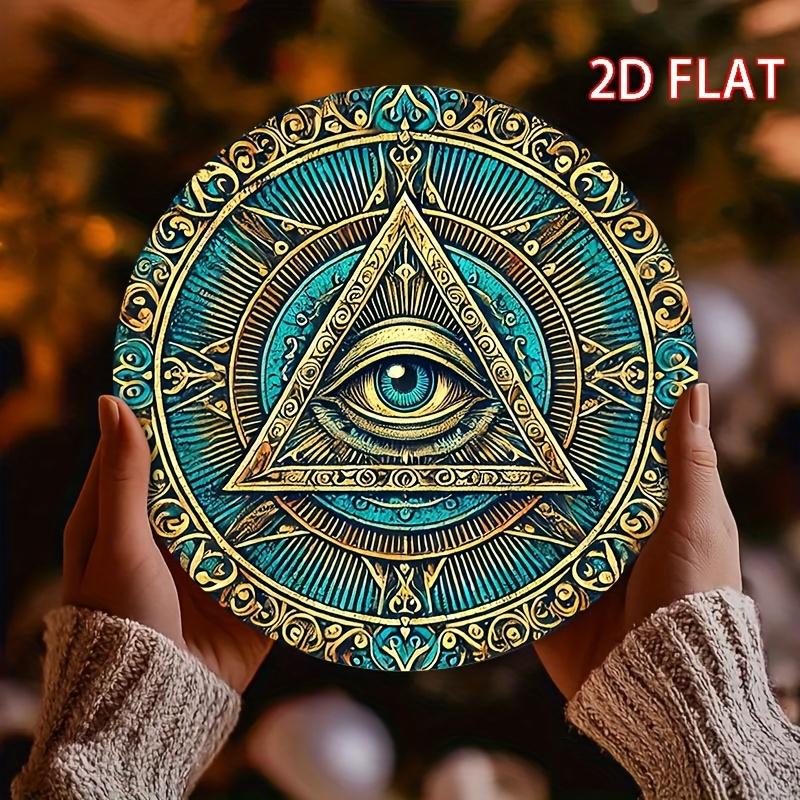 Vintage Providence Eye Round Aluminum Wall Art