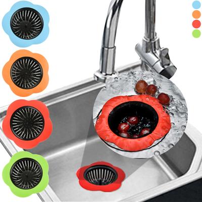 1PC a forma di fiore in silicone TPR filtro per lavello da cucina bagno doccia lavandino copertura filtro fognatura strumento per il bagno