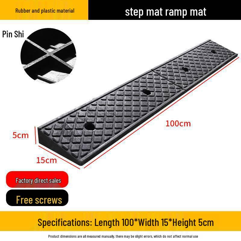 Heavy-Duty Rubber/Plastic Curb Ramp & Speed Bump Pad