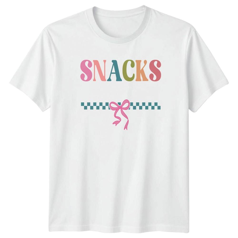 Snacks Make Me Nicer Unisexs TShirt Snacks Food Gift For Her S
