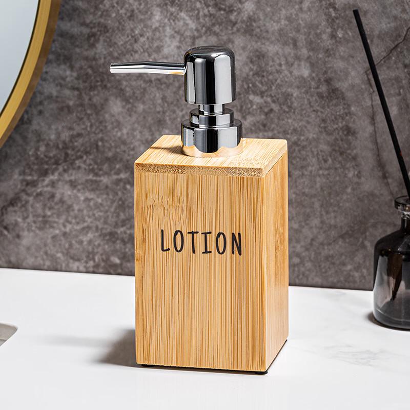 OIMG Bamboo Style Hand Soap & Lotion Dispenser Set (2-Pack)