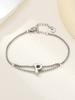 New stainless steel wholesale 26 English letters double-layer ring gold-plated bracelet